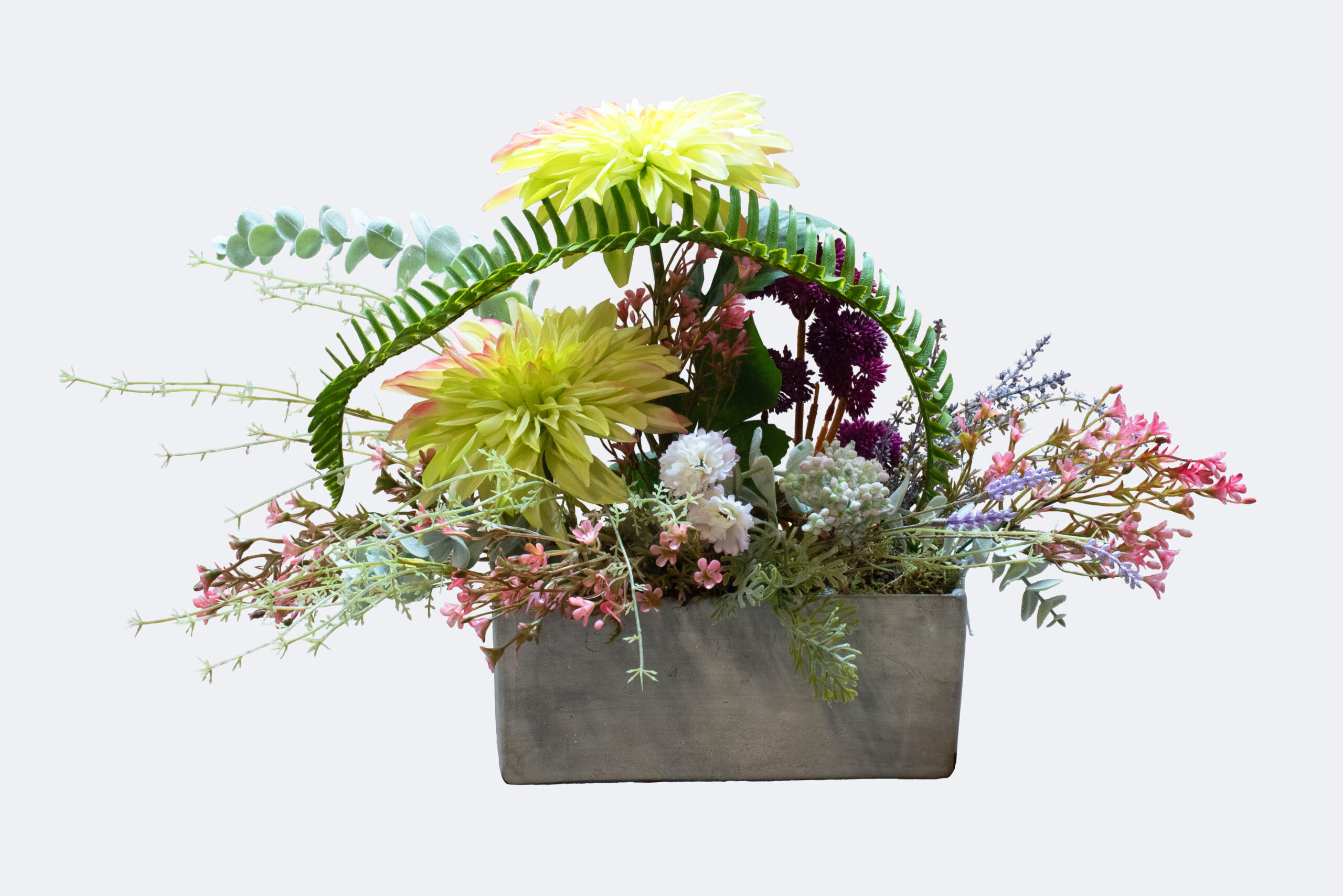 Jardinera artificial moderna.