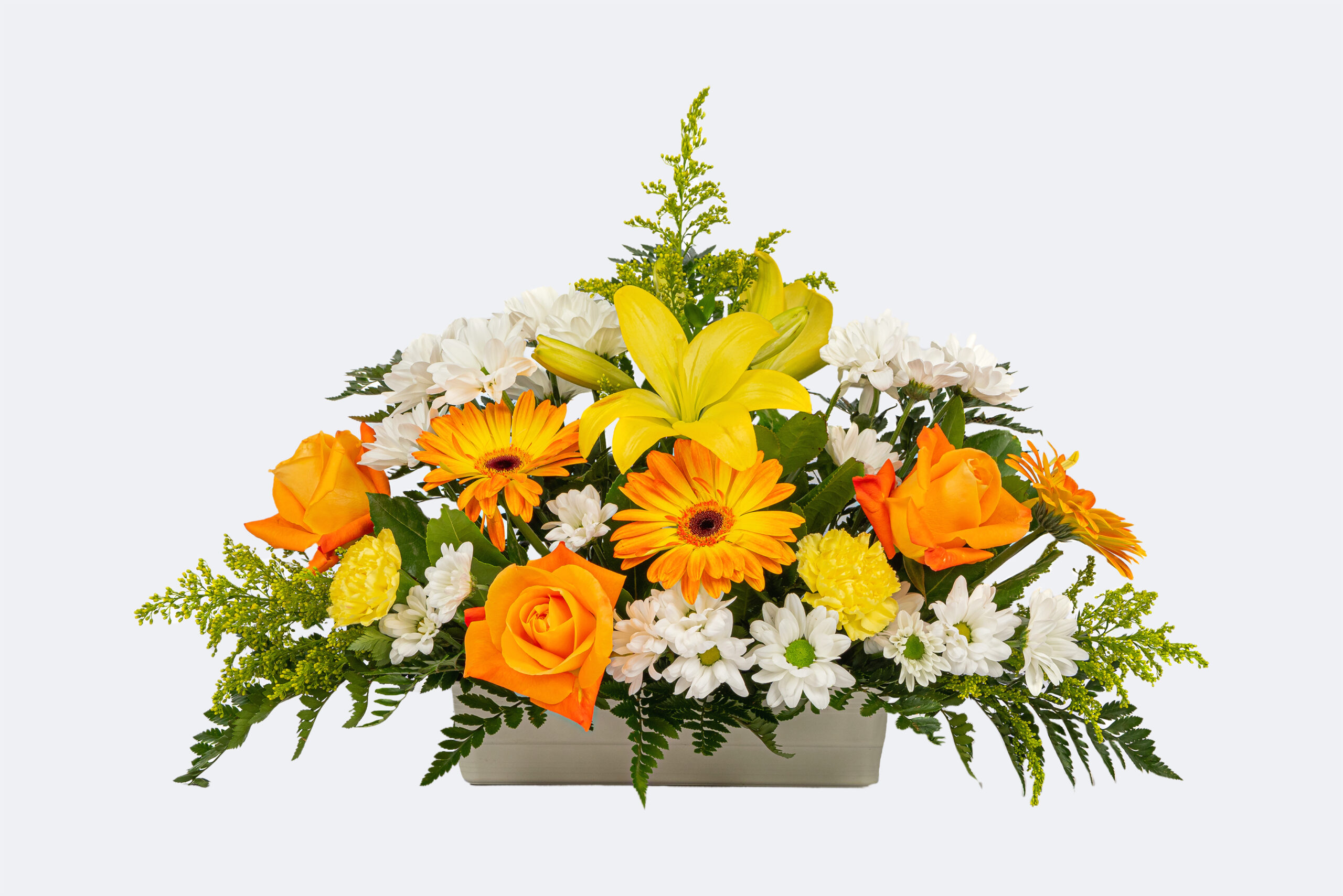 Jardinera natural de tons càlids.