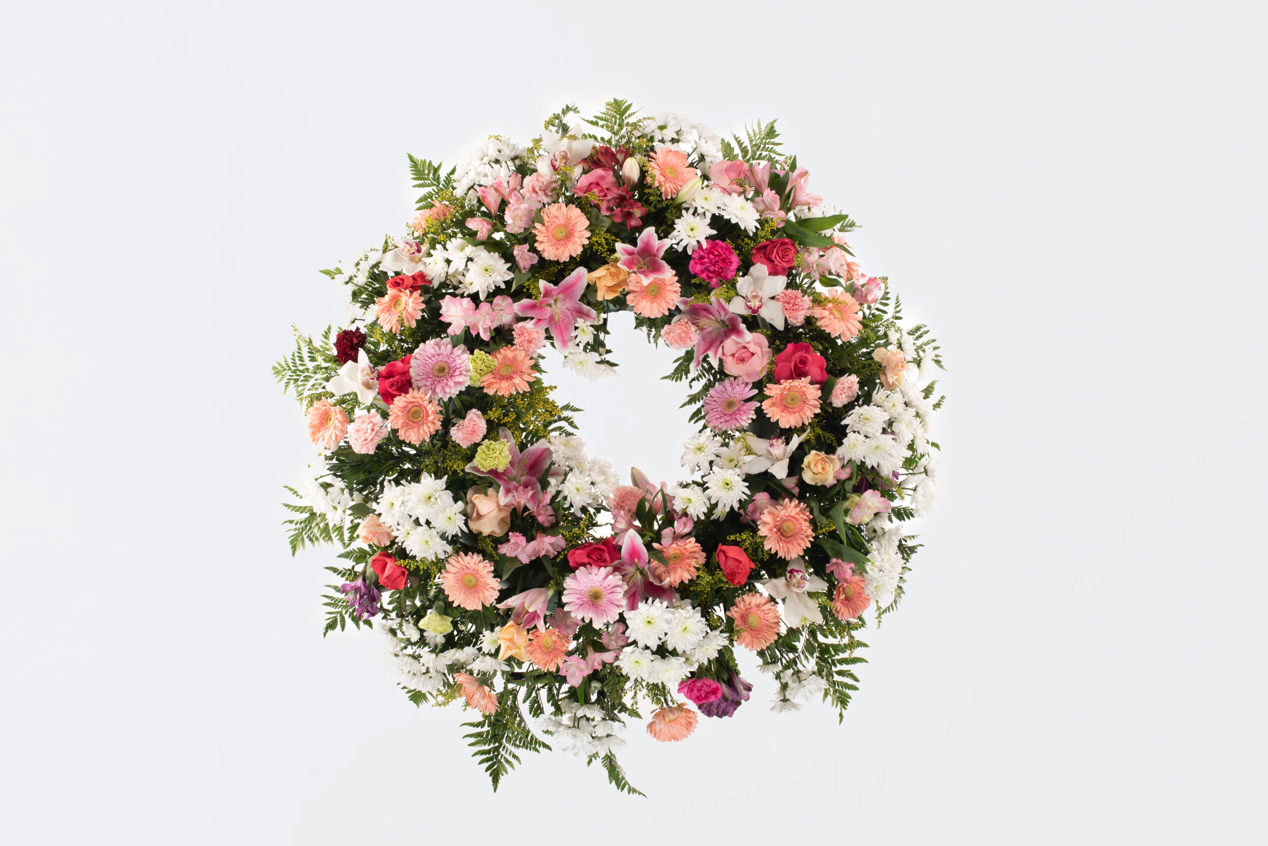 Corona de tons rosats