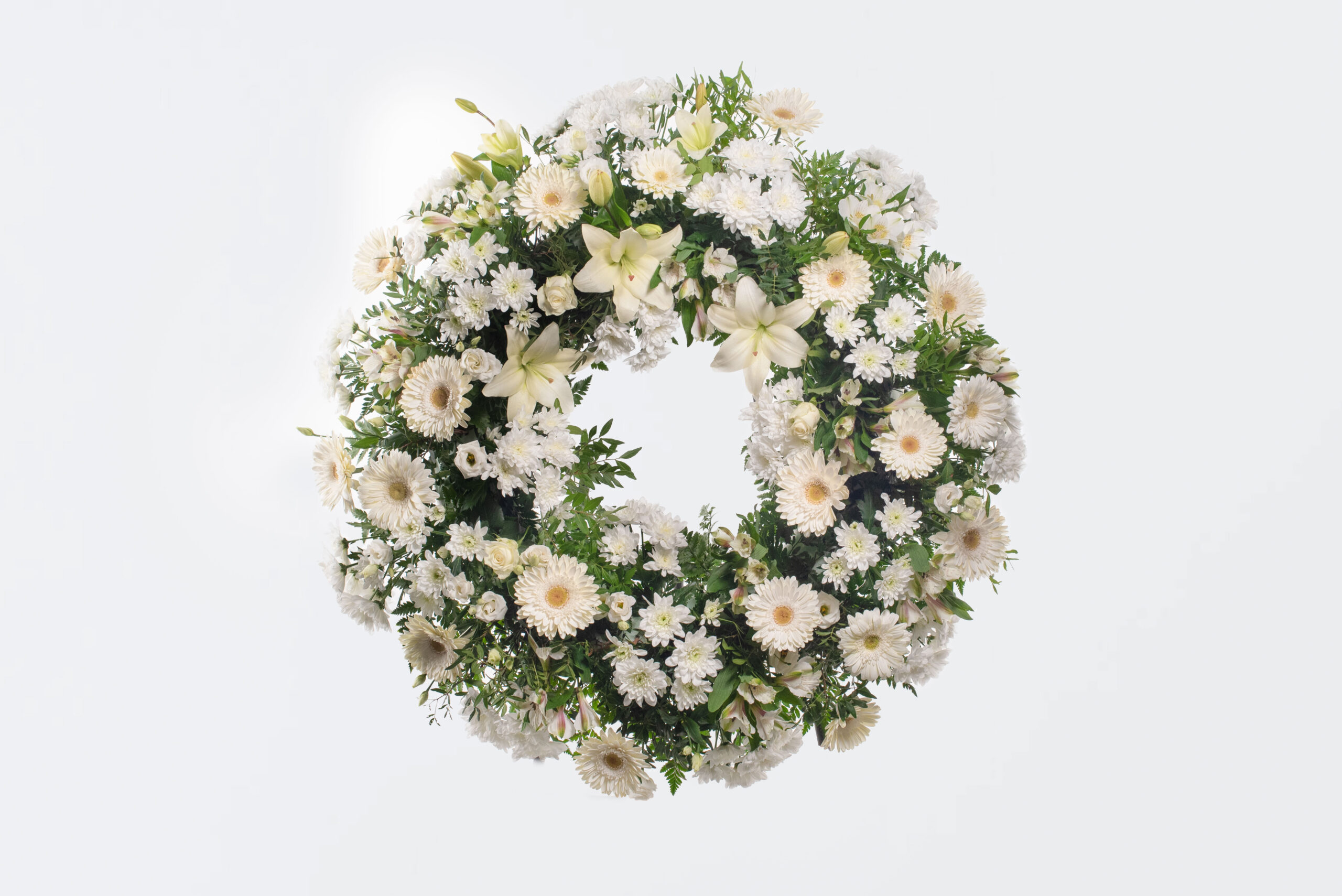 Corona mitjana blanca.